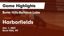 Burnt Hills-Ballston Lake  vs Harborfields  Game Highlights - Oct. 1, 2022