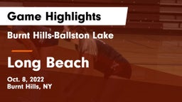Burnt Hills-Ballston Lake  vs Long Beach  Game Highlights - Oct. 8, 2022