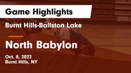 Burnt Hills-Ballston Lake  vs North Babylon  Game Highlights - Oct. 8, 2022