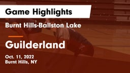 Burnt Hills-Ballston Lake  vs Guilderland  Game Highlights - Oct. 11, 2022
