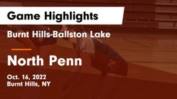 Burnt Hills-Ballston Lake  vs North Penn  Game Highlights - Oct. 16, 2022