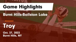 Burnt Hills-Ballston Lake  vs Troy  Game Highlights - Oct. 27, 2022