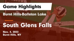 Burnt Hills-Ballston Lake  vs South Glens Falls  Game Highlights - Nov. 4, 2022