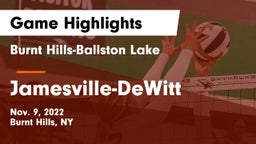 Burnt Hills-Ballston Lake  vs Jamesville-DeWitt  Game Highlights - Nov. 9, 2022