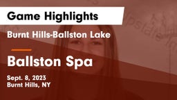 Burnt Hills-Ballston Lake  vs Ballston Spa  Game Highlights - Sept. 8, 2023