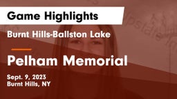 Burnt Hills-Ballston Lake  vs Pelham Memorial  Game Highlights - Sept. 9, 2023