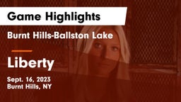 Burnt Hills-Ballston Lake  vs Liberty  Game Highlights - Sept. 16, 2023