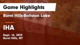 Burnt Hills-Ballston Lake  vs IHA  Game Highlights - Sept. 16, 2023