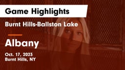 Burnt Hills-Ballston Lake  vs Albany  Game Highlights - Oct. 17, 2023