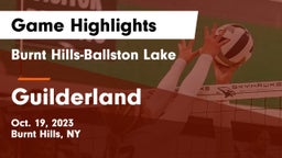 Burnt Hills-Ballston Lake  vs Guilderland  Game Highlights - Oct. 19, 2023