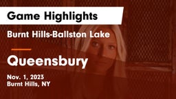Burnt Hills-Ballston Lake  vs Queensbury  Game Highlights - Nov. 1, 2023
