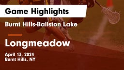 Burnt Hills-Ballston Lake  vs Longmeadow  Game Highlights - April 13, 2024