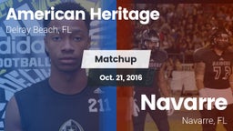 Matchup: American Heritage vs. Navarre  2016