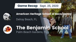 Recap: American Heritage School of Boca/Delray vs. The Benjamin School 2020