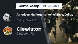 Recap: American Heritage School of Boca/Delray vs. Clewiston  2020