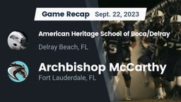 Recap: American Heritage School of Boca/Delray vs. Archbishop McCarthy  2023