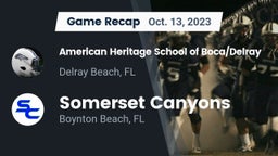 Recap: American Heritage School of Boca/Delray vs. Somerset Canyons 2023