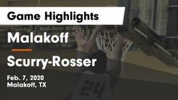 Malakoff  vs Scurry-Rosser  Game Highlights - Feb. 7, 2020