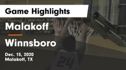 Malakoff  vs Winnsboro  Game Highlights - Dec. 15, 2020