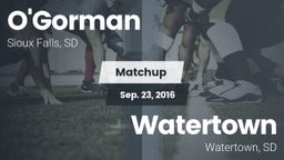 Matchup: O'Gorman  vs. Watertown  2016