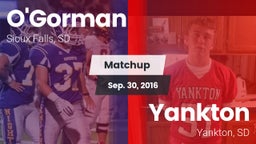 Matchup: O'Gorman  vs. Yankton  2016