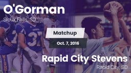 Matchup: O'Gorman  vs. Rapid City Stevens  2016