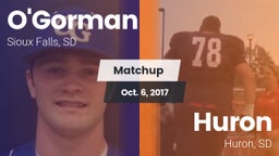 Matchup: O'Gorman  vs. Huron  2017