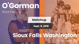 Matchup: O'Gorman  vs. Sioux Falls Washington  2018