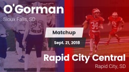 Matchup: O'Gorman  vs. Rapid City Central  2018