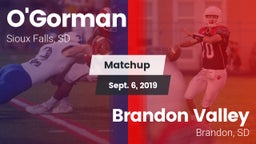 Matchup: O'Gorman  vs. Brandon Valley  2019