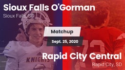 Matchup: O'Gorman  vs. Rapid City Central  2020
