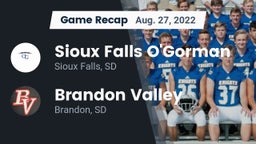 Recap: Sioux Falls O'Gorman  vs. Brandon Valley  2022