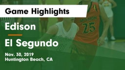 Edison  vs El Segundo  Game Highlights - Nov. 30, 2019