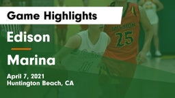 Edison  vs Marina  Game Highlights - April 7, 2021