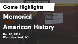 Memorial  vs American History Game Highlights - Dec 08, 2016