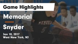 Memorial  vs Snyder  Game Highlights - Jan 10, 2017