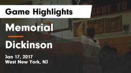 Memorial  vs Dickinson  Game Highlights - Jan 17, 2017
