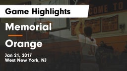 Memorial  vs Orange  Game Highlights - Jan 21, 2017