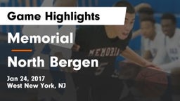Memorial  vs North Bergen Game Highlights - Jan 24, 2017