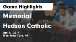 Memorial  vs Hudson Catholic  Game Highlights - Jan 31, 2017