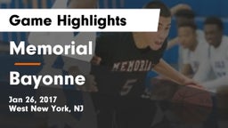 Memorial  vs Bayonne  Game Highlights - Jan 26, 2017