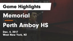 Memorial  vs Perth Amboy HS Game Highlights - Dec. 4, 2017