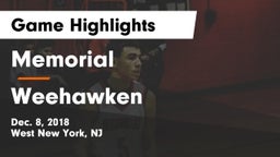 Memorial  vs Weehawken  Game Highlights - Dec. 8, 2018
