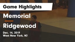 Memorial  vs Ridgewood  Game Highlights - Dec. 14, 2019