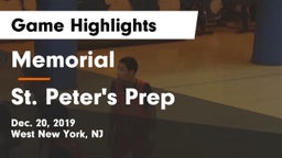 Memorial  vs St. Peter's Prep  Game Highlights - Dec. 20, 2019