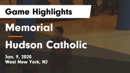 Memorial  vs Hudson Catholic  Game Highlights - Jan. 9, 2020