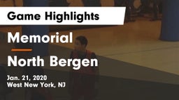 Memorial  vs North Bergen  Game Highlights - Jan. 21, 2020