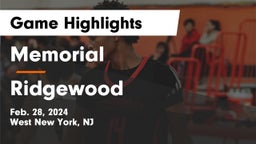 Memorial  vs Ridgewood  Game Highlights - Feb. 28, 2024