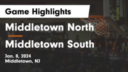 Middletown North  vs Middletown South  Game Highlights - Jan. 8, 2024