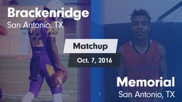 Matchup: Brackenridge High vs. Memorial  2016